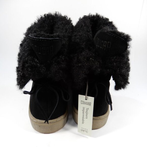 Cougar Devon Waterproof Pull On Booties Boots Size 8 Black Suede Cozy Lined NEW - Picture 5 of 10